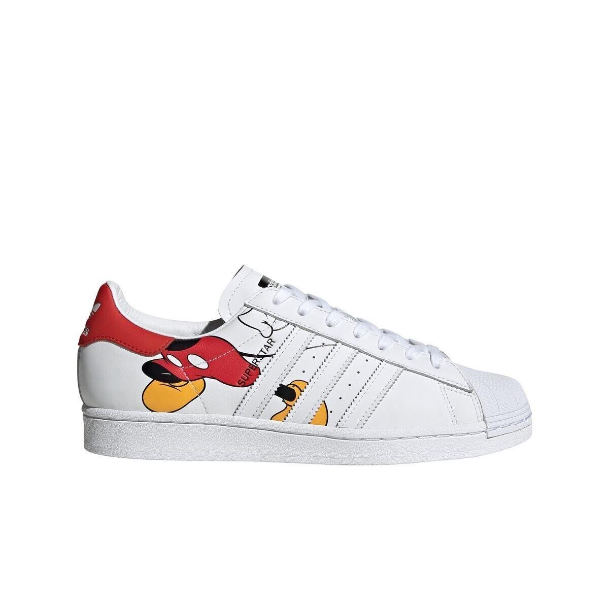 Mens Adidas Superstar Mickey Mouse Disney Shoes Size 12 White Black Red FW2901
