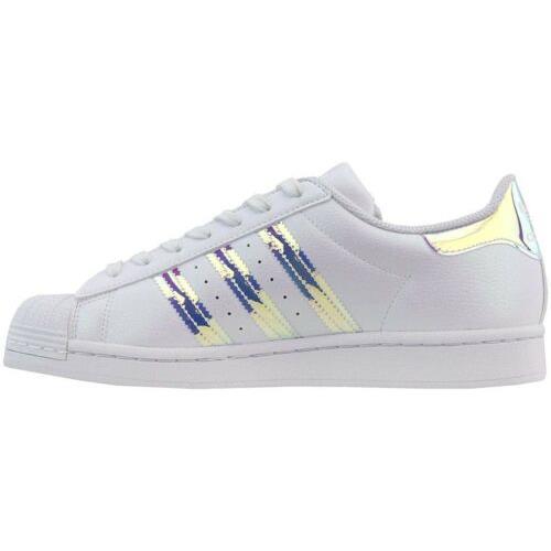 Adidas Superstar Iridescent Womens FY1264 White Leather Shell Toe Shoes