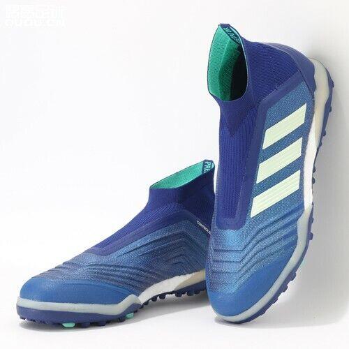 Adidas Predator 18+ TF Turf Shoes Boost Blue-white-green X | 692740723310 - Adidas shoes Predator - Unity Ink/Hi-Res Green/White | SporTipTop