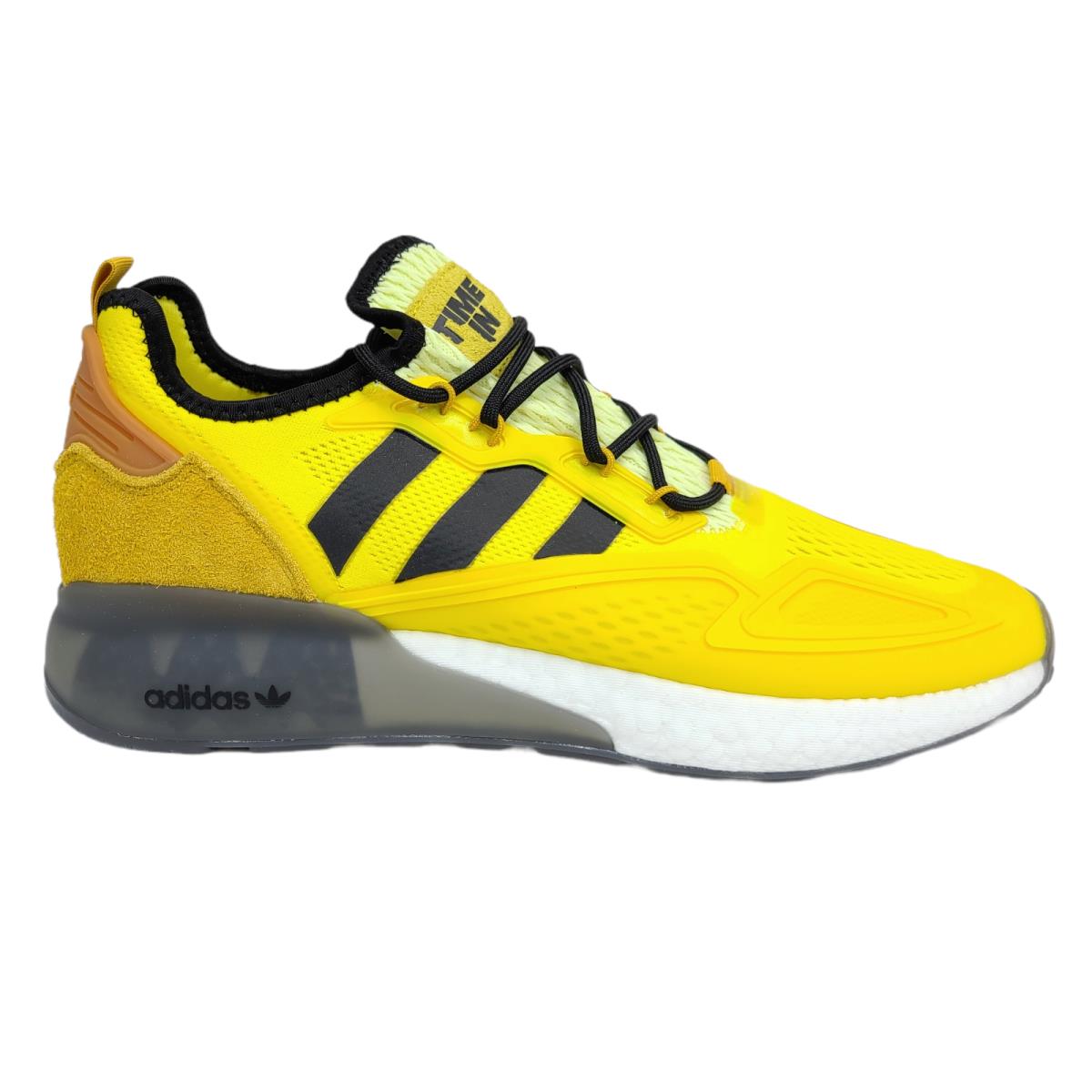 Ninja Adidas Originals Mens 12.5 14 ZX 2K Boost Yellow Shoes FZ1882
