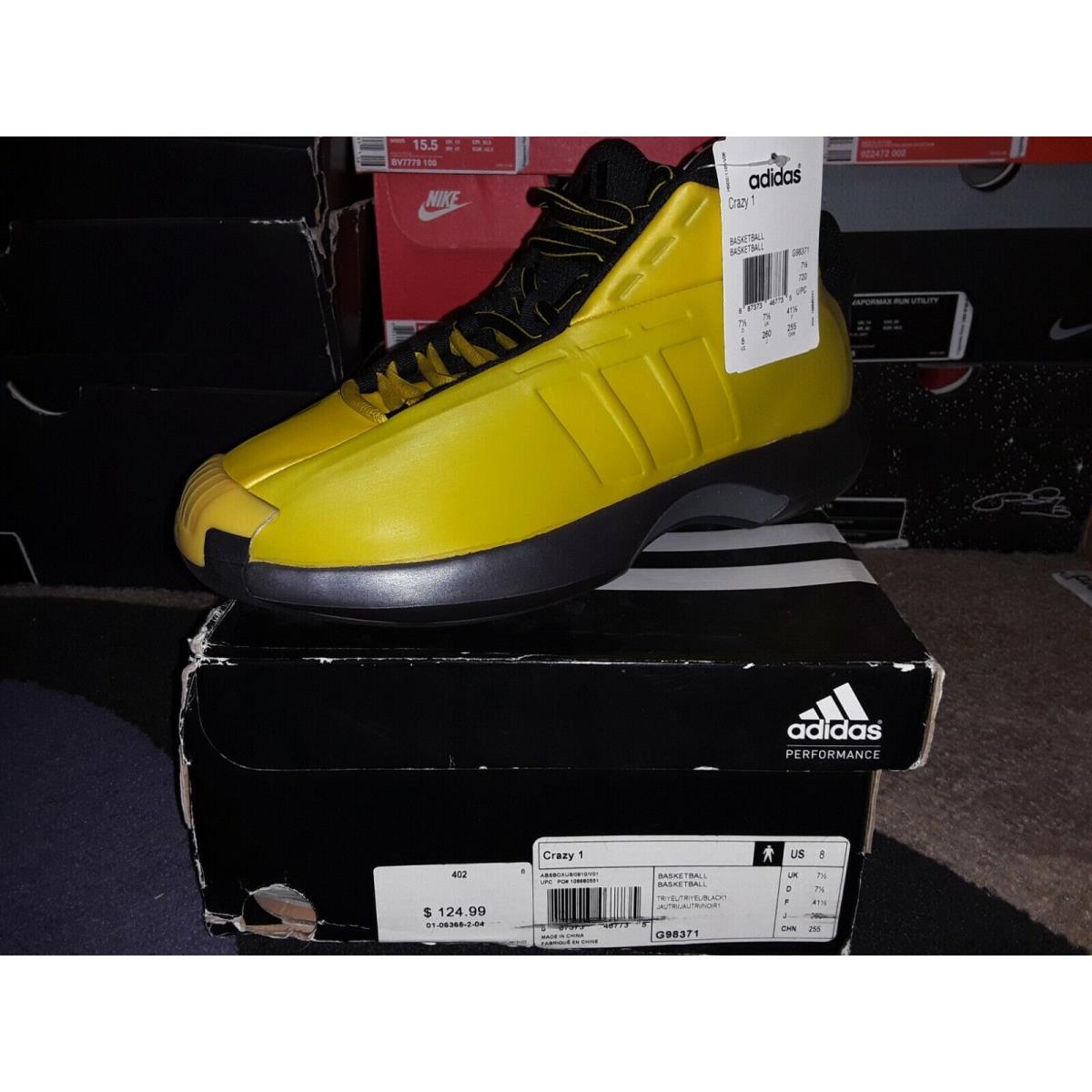 Adidas Crazy 1 Retro 8 Kobe Bryant 24 Lakers Sunshine Amputee Left Shoe 2 G98371