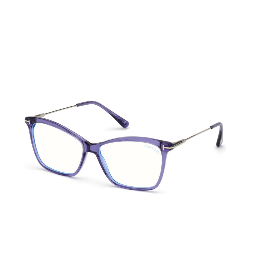 Tom Ford FT 5687-B 081 Transparent Purple Palladium Women`s Eyeglasses