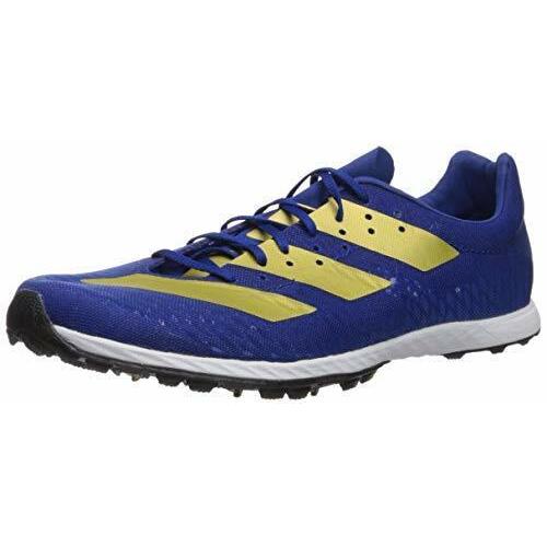 Adidas Men`s Adizero Xc Sprint Running Shoe Royal/gold Metallic/black - Blue