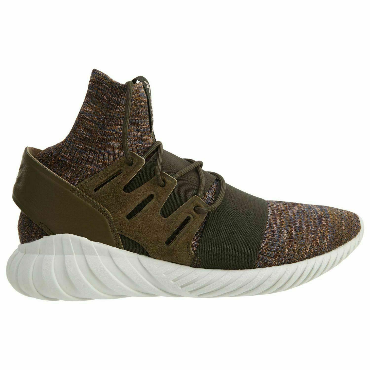 Adidas Tubular Doom PK Mens BY3551 Trace Olive Brown Primeknit Shoes Size 8