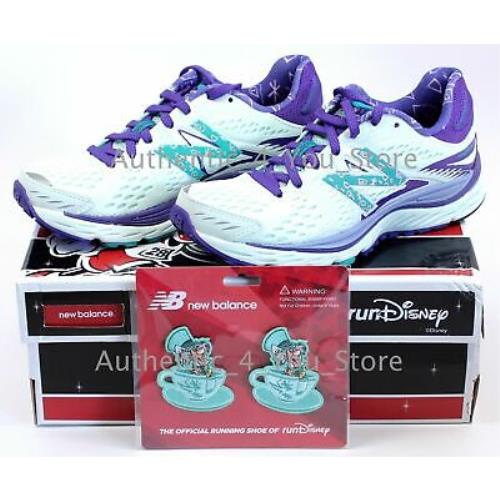New Balance Rundisney Run Disney Mad Tea Party Shoes 880 V6 with Clips Size 8