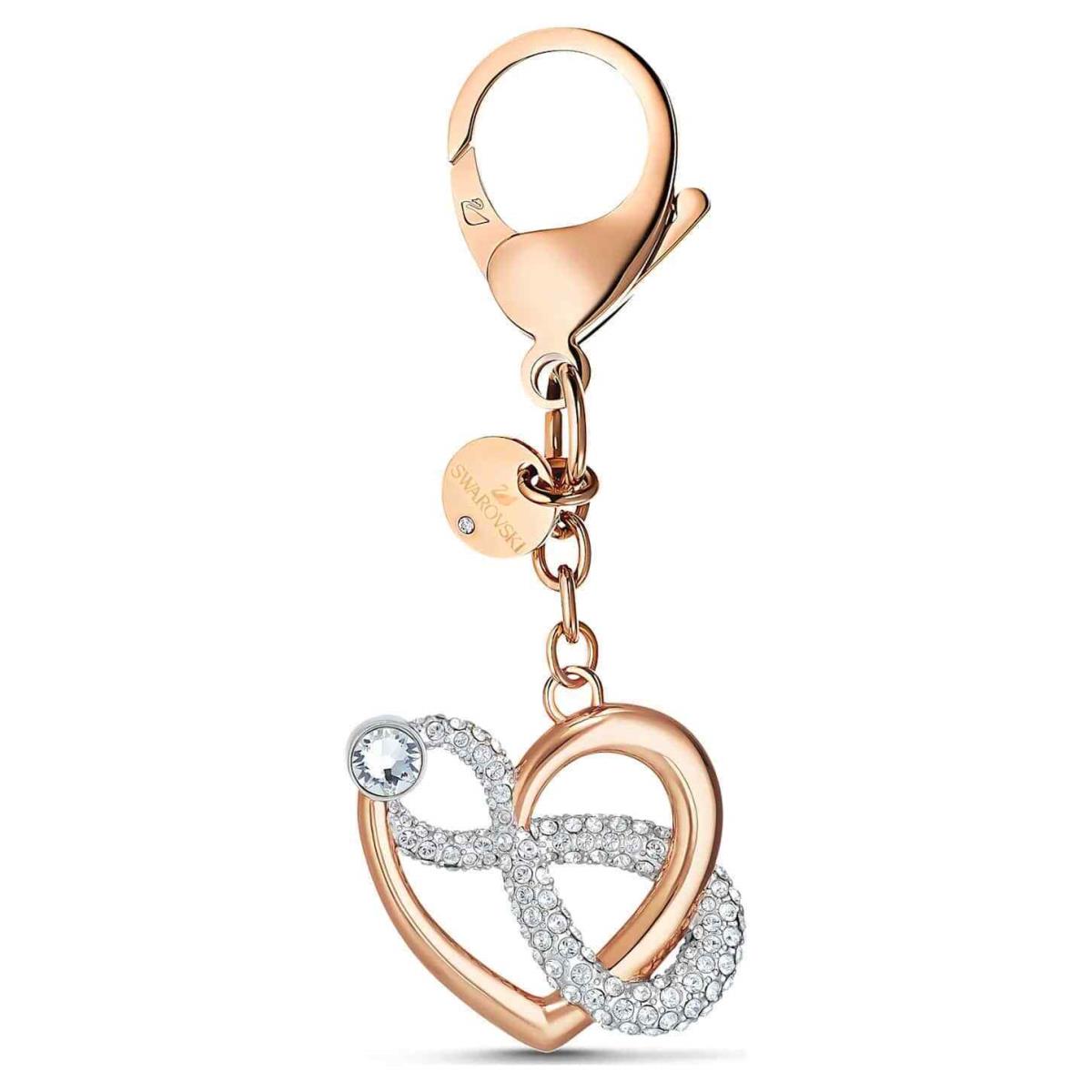 Swarovski Crystal Infinite Bag Charm Heart White 5530885