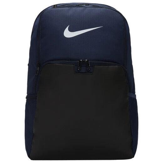 Backpack Nike dm3975 410 Brasilia Black Navy Blue XL School Gym Sports Bag