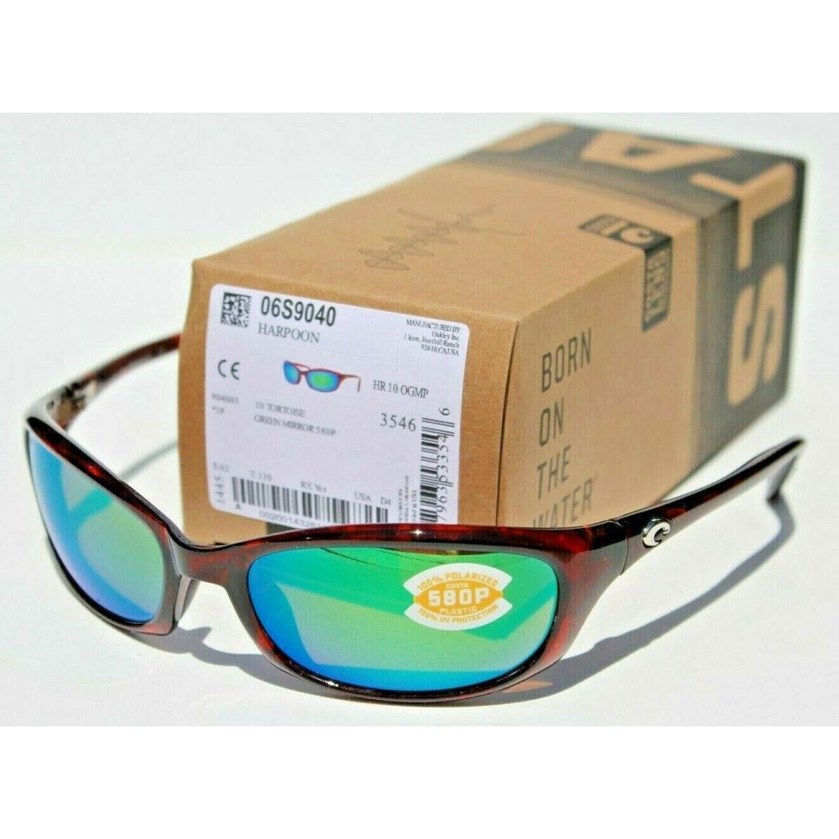 Costa Del Mar Harpoon Polarized Sunglasses Tortoise/green Mirror 580P