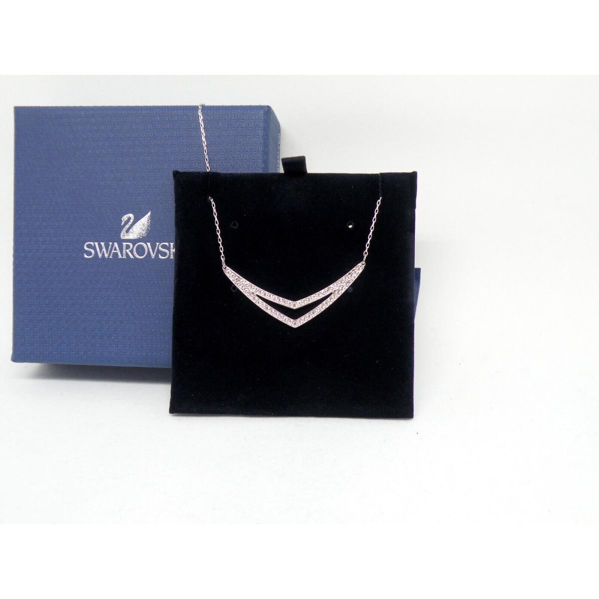 Swarovski Alpha Crystal Necklace Rhodium Finish