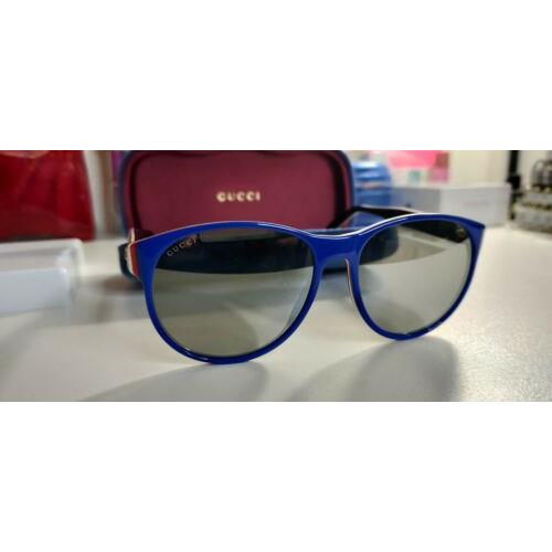 gucci core 55mm round sunglasses