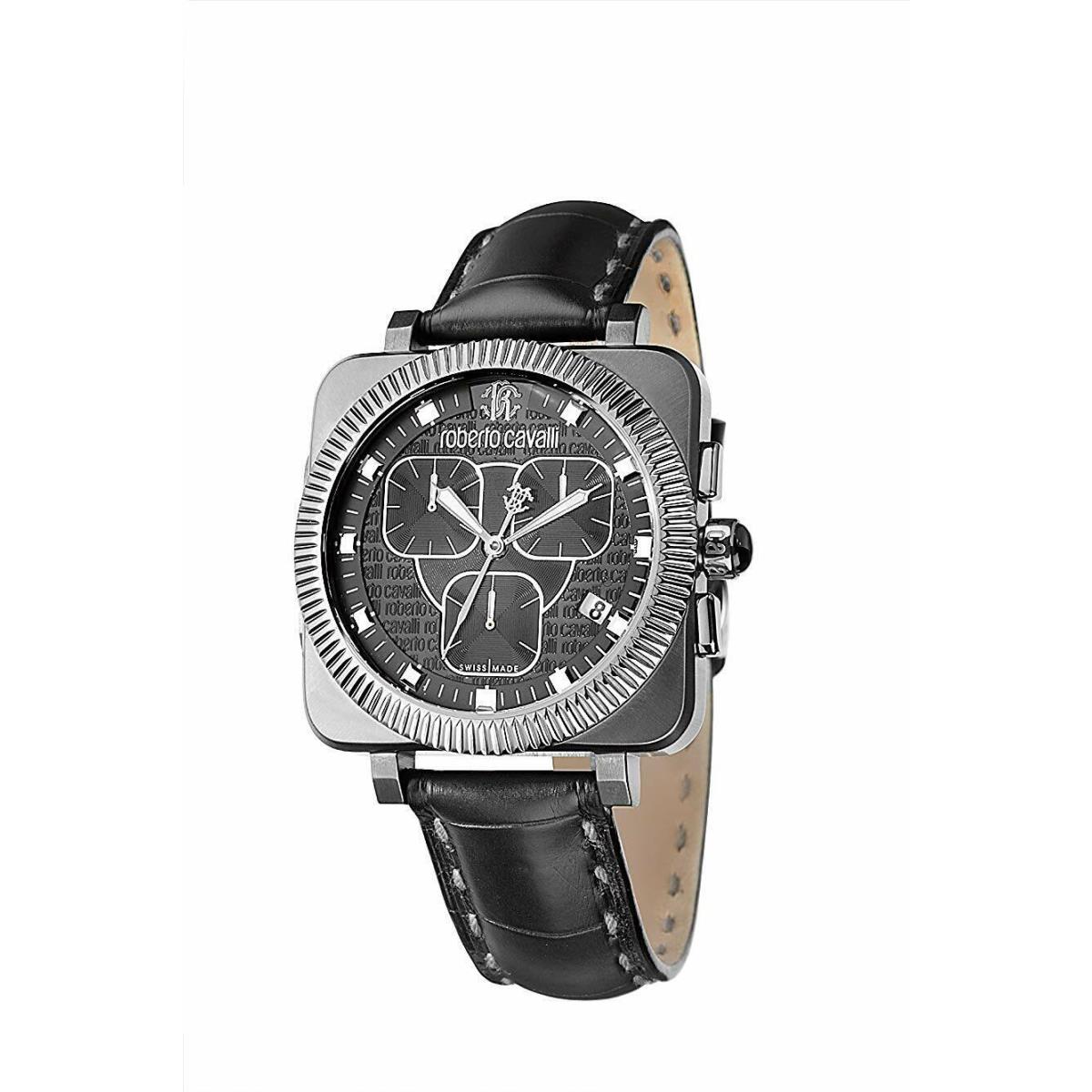 Roberto Cavalli R7271666025 Bohemienne Black Dial Chrono Mens Swiss Made Watch