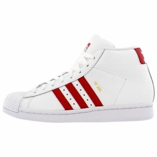 Adidas Pro Model Big Kids FV4794 White Scarlet Red Gold Athletic Shoes Size 4