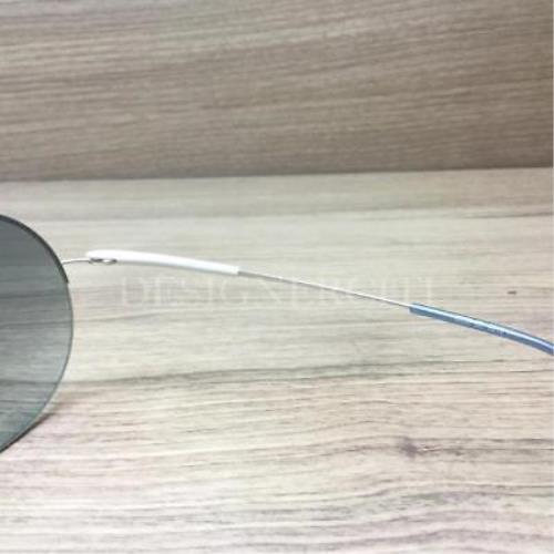 Silhouette sunglasses  - Silky Matte Rhodium White Frame, Grey Blue Lens