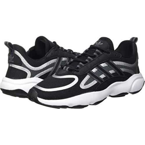 Adidas Men`s Haiwee Sneakers Black/silver/white 11.5 M US