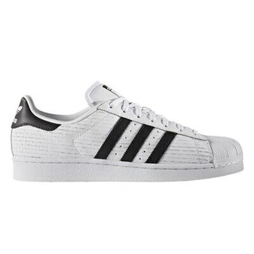 Adidas Superstar Grid Mens AQ8333 White Black Leather Shell Toe Shoes Size 7