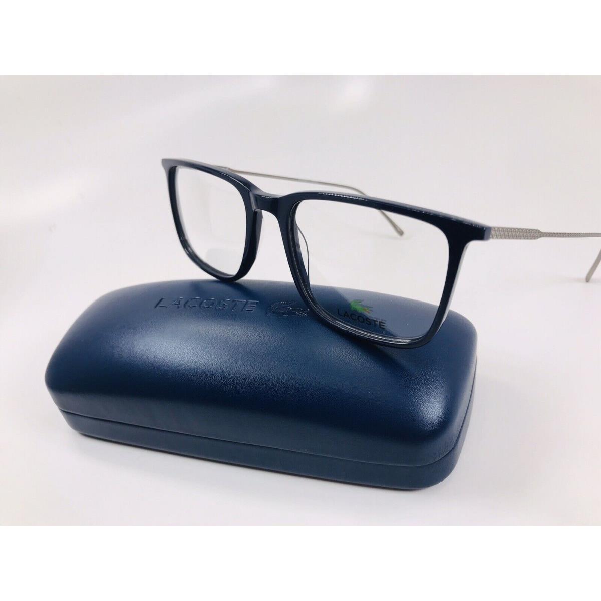 Lacoste L2827 424 Blue Eyeglasses 52mm with Case