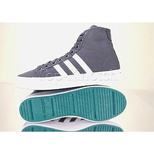 Adidas shoes  - Dark Grey / White / Teal Green Interior of shoe 1