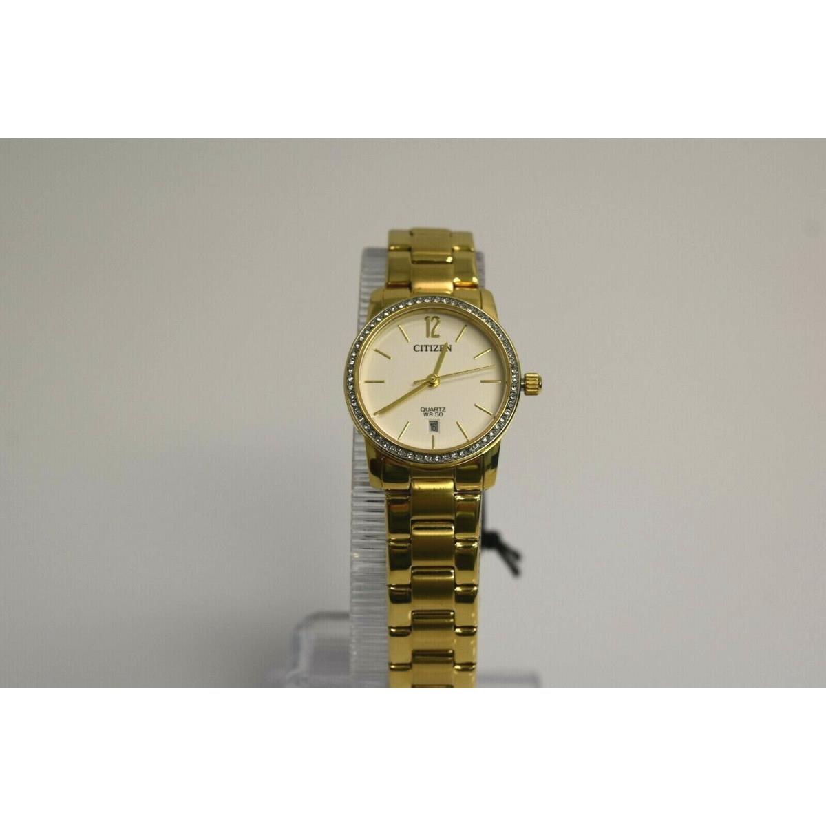 Citizen Yellow Gold IP SS Crystals EU6032-85A Watch