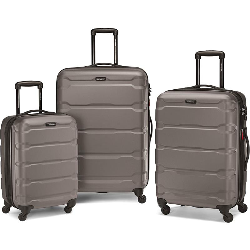 Samsonite Omni PC Hardside Expandable Luggage with Spinner Wheels Silver 3-Pie