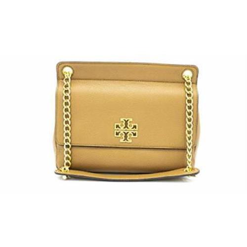 Tory Burch Britten 67295 Cardamom Leather Gold Hardware Flap Womens Shoulder Bag