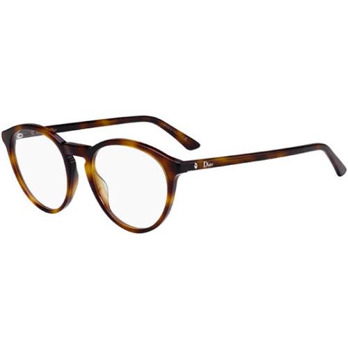 Dior Montaigne 53 Dark Havana Phantos Eyeglass Frames - 0086 00 - Made In Italy