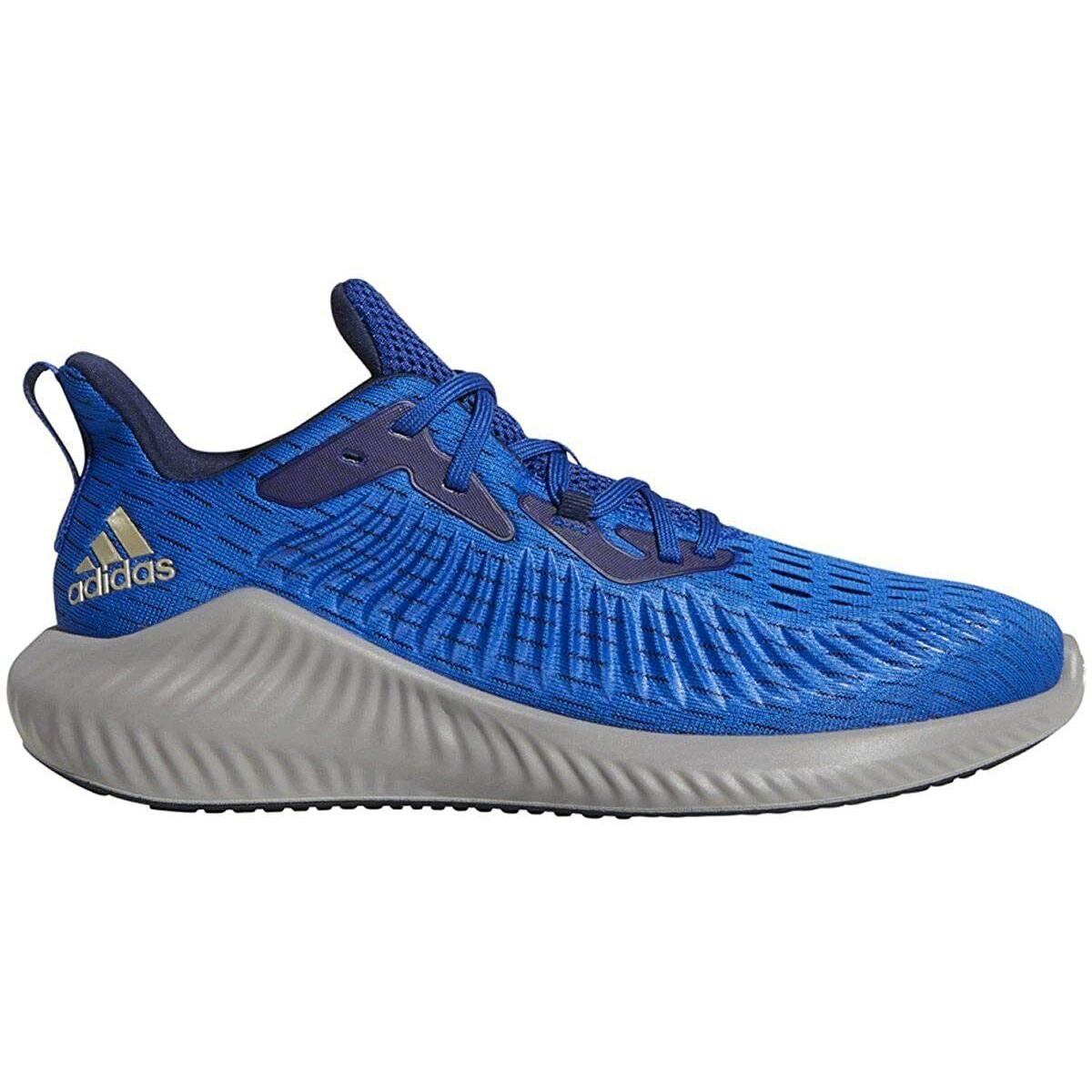 Mens Adidas Alphabounce + U Running Shoes Size 11.5 Blue Grey Gray EF1225