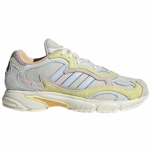 Adidas Temper Run Pride Mens EG1077 Off White Blue Ice Yellow Shoes Size 7.5