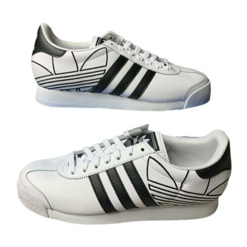 Adidas Originals Samoa Trefoil Shoes Large Logo Black White FV6829 Mens Size 9.5
