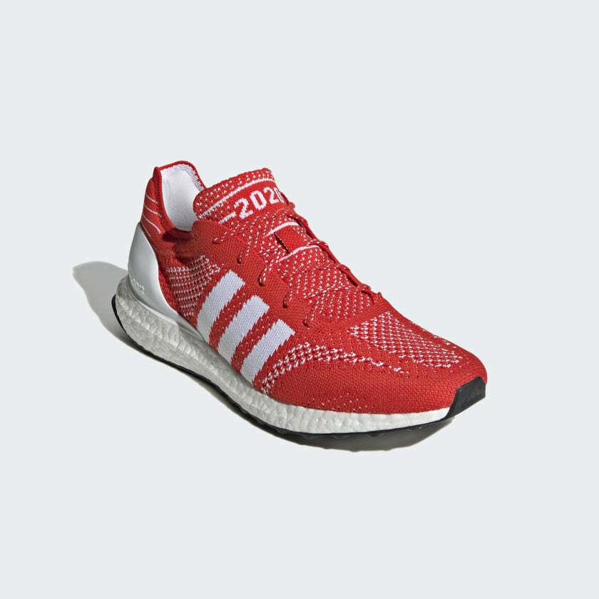 Men`s Adidas Ultraboost Dna Prime Running Shoes Red / White Sz 9 FV6053 - Red