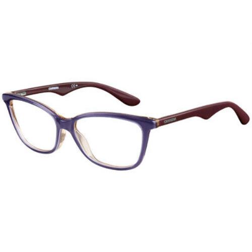 Carrera CA6618 Crystal Purple 0QY Plastic Eyeglasses Frame 54-15-140 Cat Eye