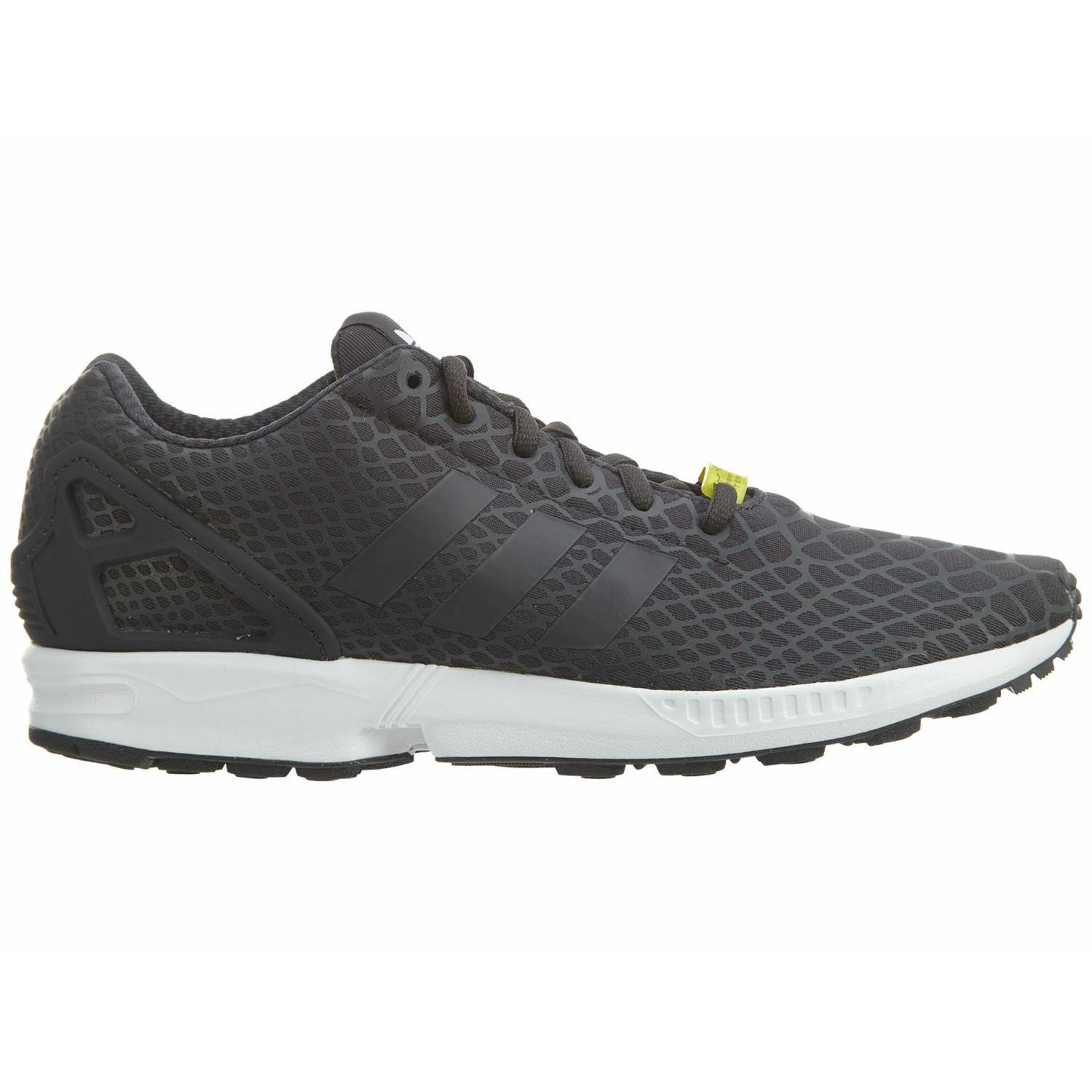 Adidas ZX Flux Techfit Mens S75488 Shadow Black White Running Shoes Size 9.5 - Shadow Black/White