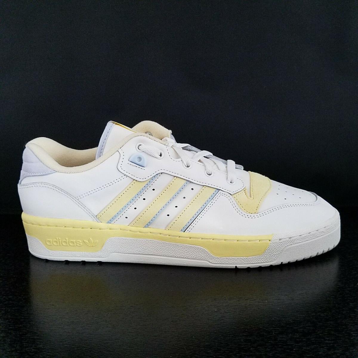 Adidas Rivalry Low Street Shoes White Yellow Premium Leather EE5920 US 13 / 48