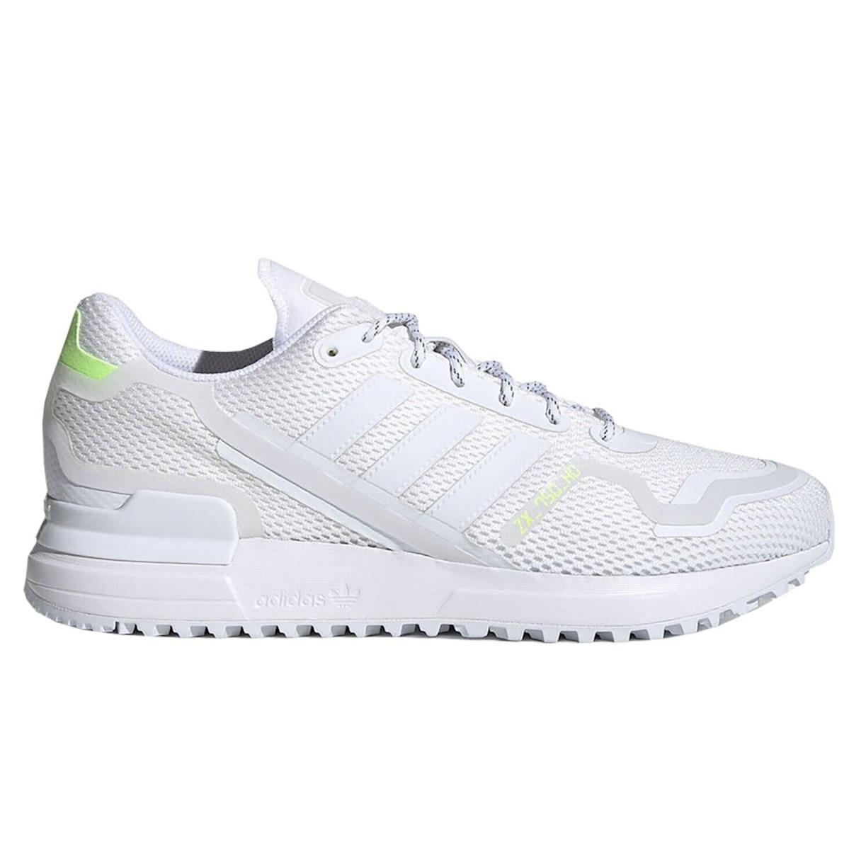 Adidas ZX 750 HD Mens FV8490 Cloud White Signal Green Mesh Running Shoes Size 14