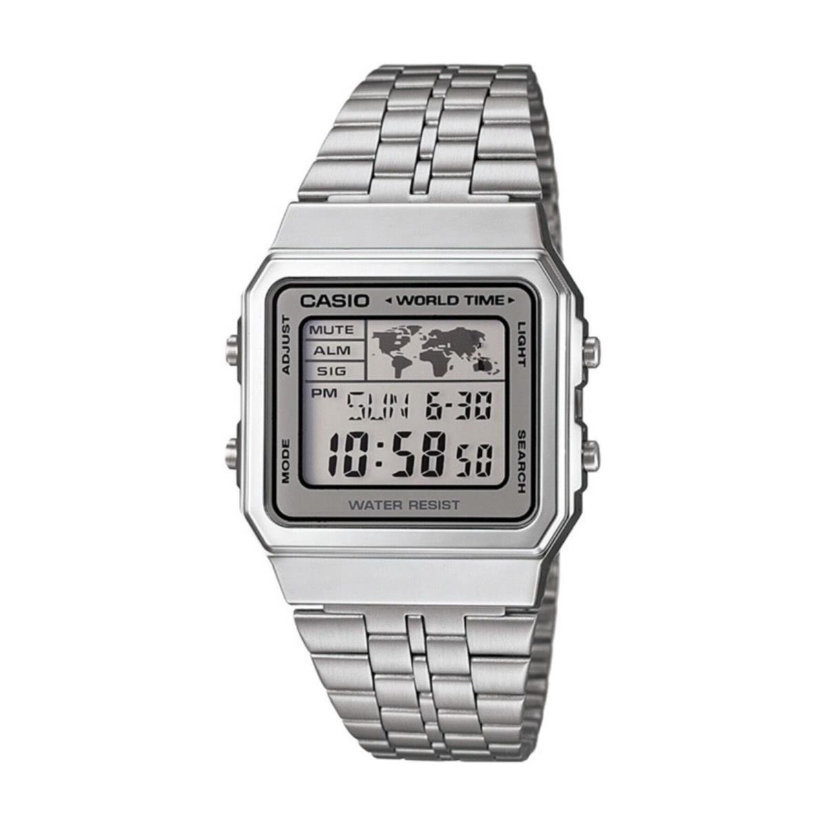 Casio - A500WA-7D - Vintage - World Time Watch - Digital Quartz - Lcd Dial