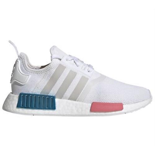 Adidas Nmd R1 Womens FX7074 White Grey Blue Hazy Rose Running Shoes Size 6.5