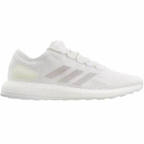Adidas Pure Boost Clima Mens BY8897 Cloud White Grey Knit Running Shoes Size 9
