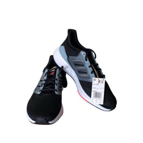 Adidas Mens EQ21 Black Carbon Gray Running Shoes Sneakers Sz 12