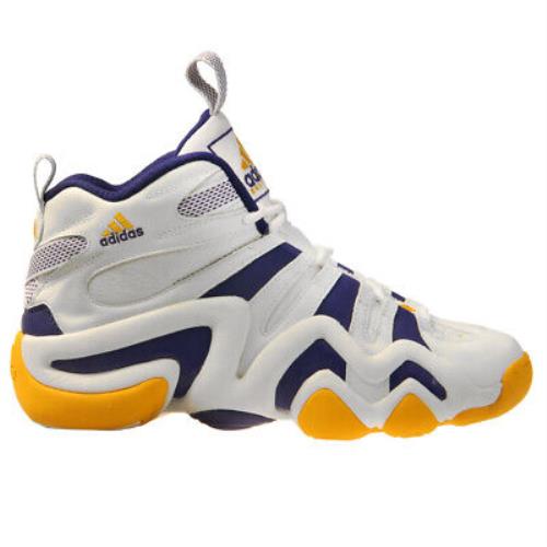 Adidas Crazy 8 Lakers Home Mens 467967 White Purple Yellow Kobe Shoes Size 11