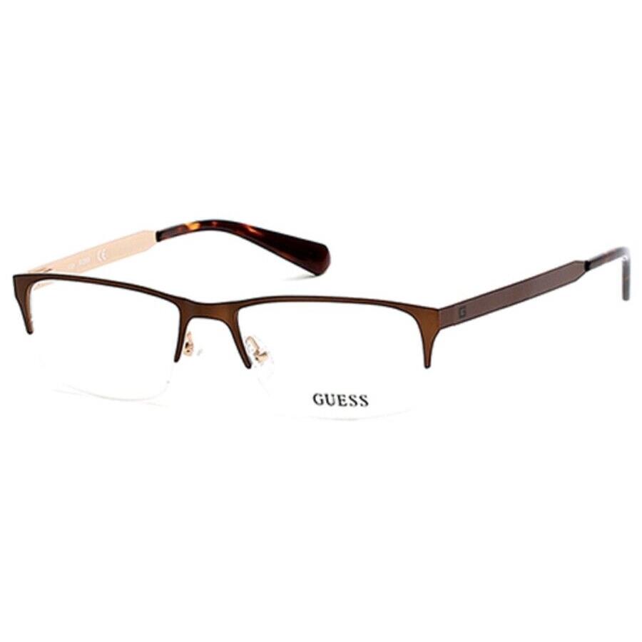 Guess GU1892 Brown 049 Semi Rimless Metal Optical Eyeglasses Frame 54-18-145 A