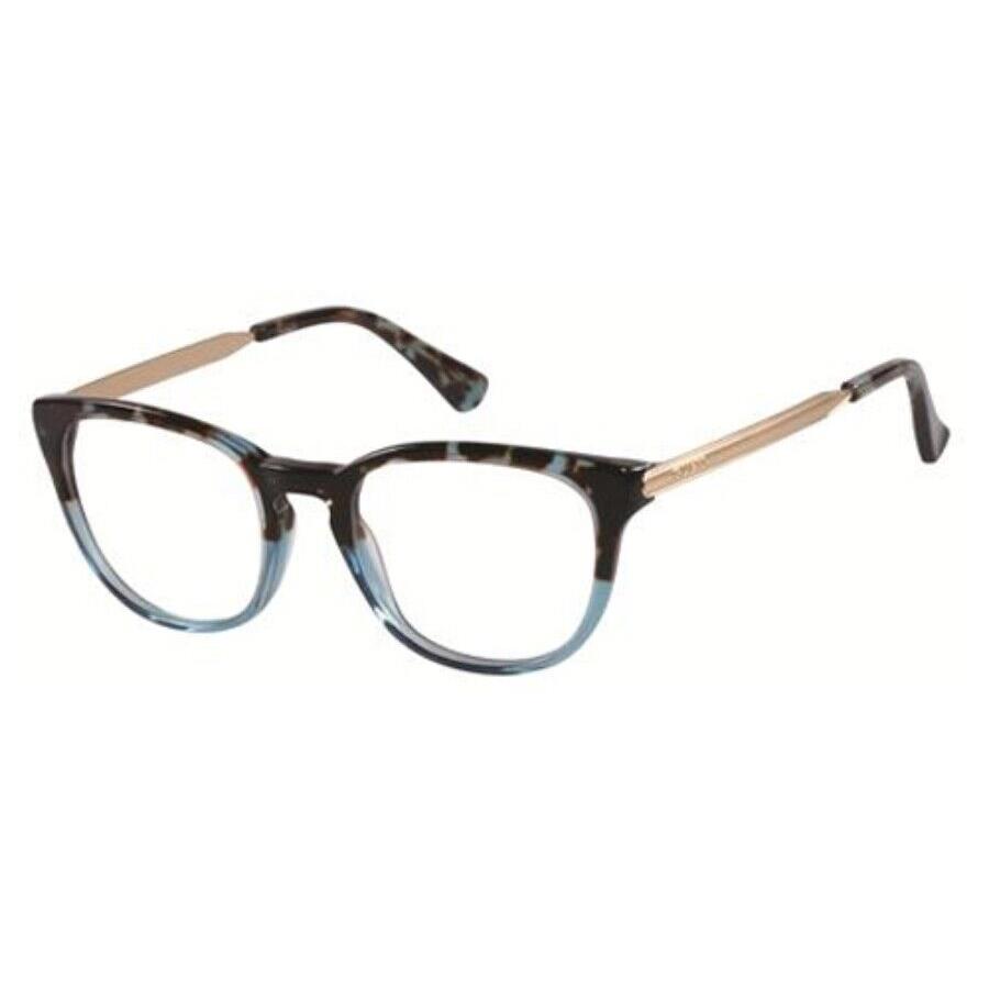 Guess GU2461 Blue BL Round Plastic Optical Eyeglasses Frame 52-19-135 GU 2461 A