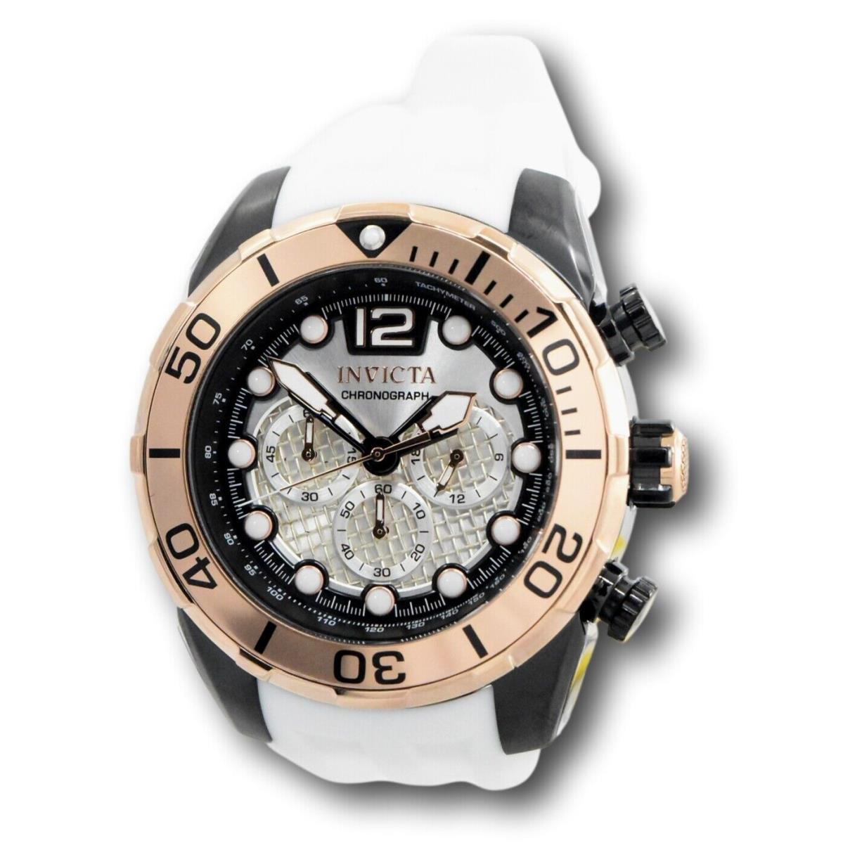 Invicta Pro Diver Men`s 50mm Twisted Metal Rose Gold Chronograph Watch 33826