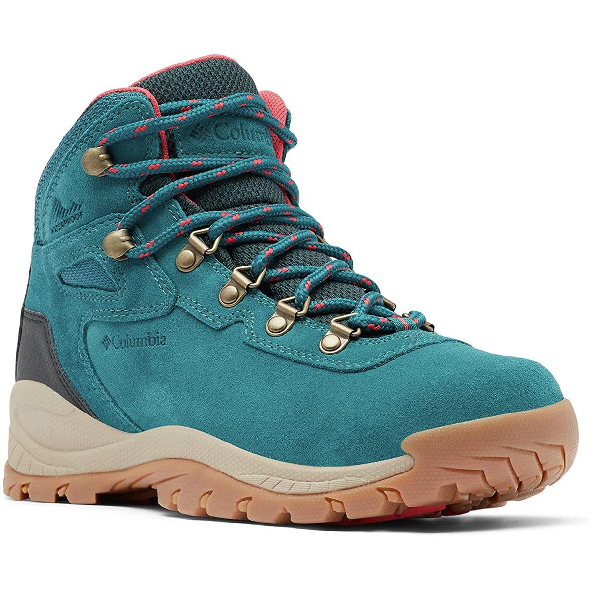 Columbia Women`s Newton Ridge Plus Waterproof Amped Hiking Shoe - Elk/Mountain Red