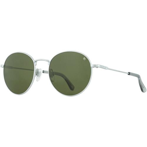 AO American Optical AO 1002 Matte Silver Green 51 Sunglasses