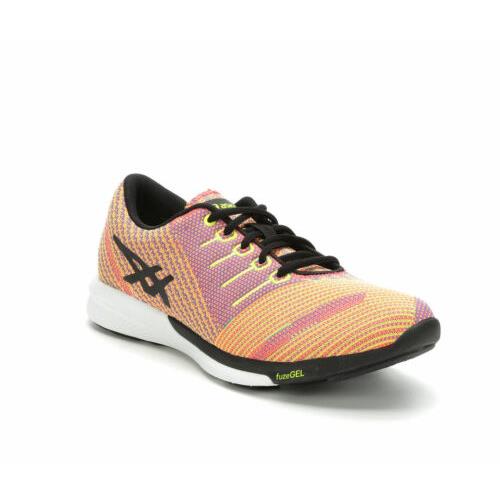 Asics Women`s Fuzex Knit Running Shoe Color Options Flash Coral/Black/Safety Yellow