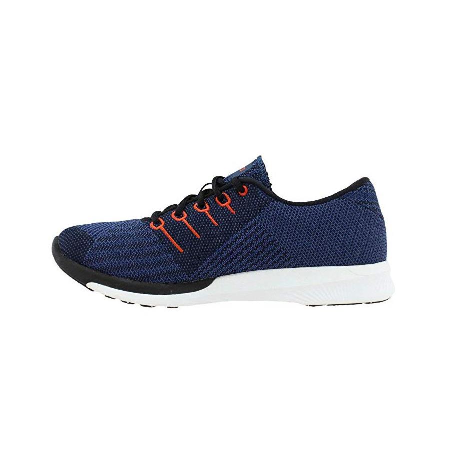 Asics Men`s Performance Fuzex Knit Running Shoe Color Options - Dark Blue/Black/Cherry Tomato