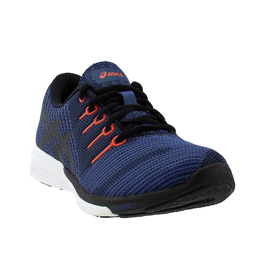 Asics Men`s Performance Fuzex Knit Running Shoe Color Options Dark Blue/Black/Cherry Tomato