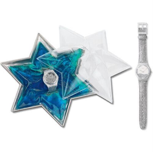 Mint Swatch Holiday Specials Mille Stelle GZ162 Watch Only 30 000 Made - Dial: Silver, Band: Silver
