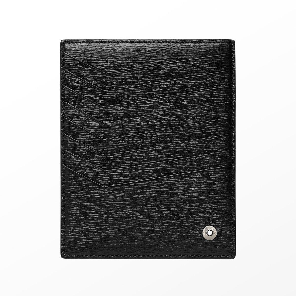 Montblanc 4810 Westside Black Leather Long Men`s Pocket / Wallet 8CC 116389