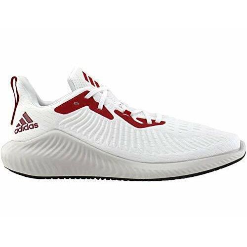 Adidas Men`s Alphabounce Running Athletic Shoe White/power Red/black - White