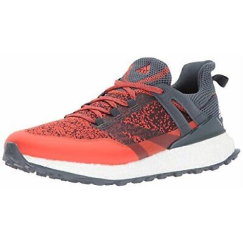 Adidas Men`s Crossknit Boost Golf Shoes Blaze Orange/onix